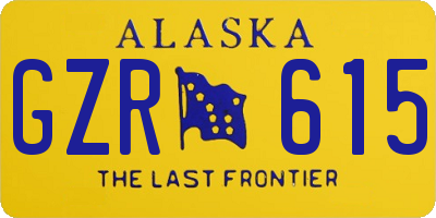 AK license plate GZR615