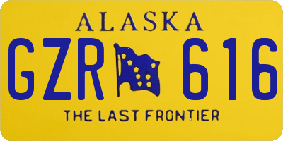 AK license plate GZR616