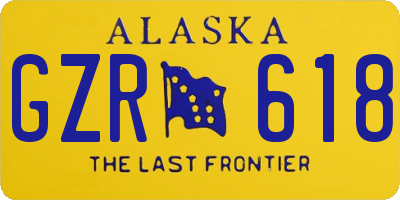 AK license plate GZR618