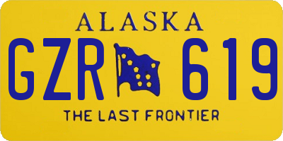 AK license plate GZR619