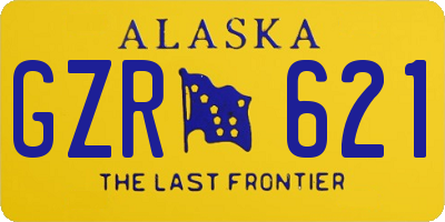 AK license plate GZR621