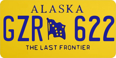 AK license plate GZR622