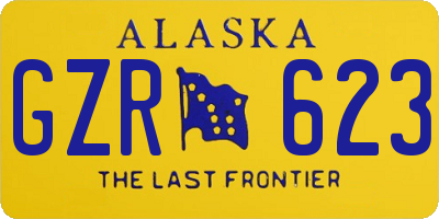 AK license plate GZR623