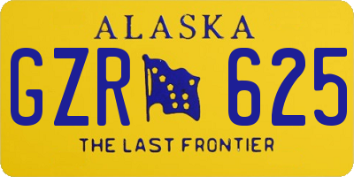 AK license plate GZR625