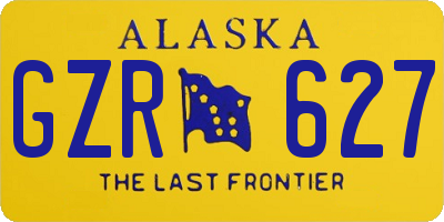 AK license plate GZR627