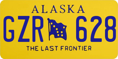 AK license plate GZR628