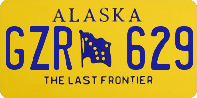 AK license plate GZR629