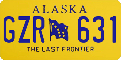 AK license plate GZR631