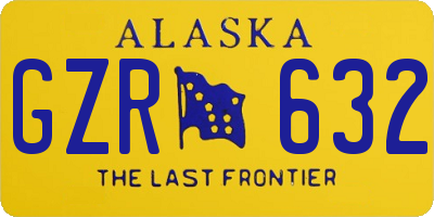 AK license plate GZR632