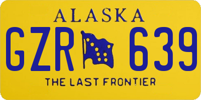 AK license plate GZR639