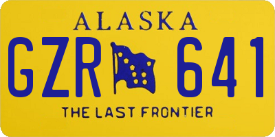 AK license plate GZR641