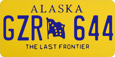 AK license plate GZR644