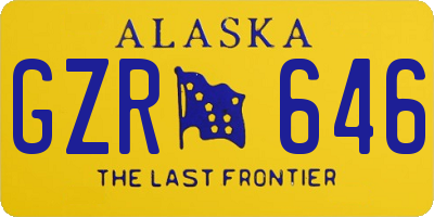 AK license plate GZR646