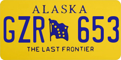 AK license plate GZR653