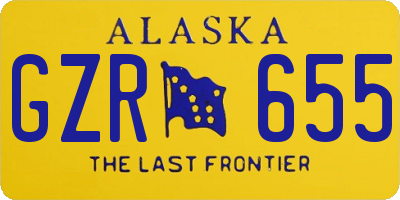 AK license plate GZR655