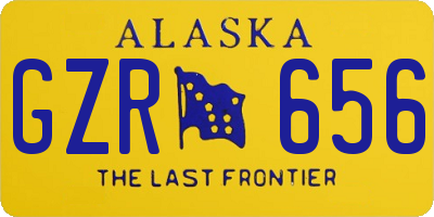 AK license plate GZR656