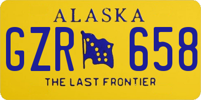 AK license plate GZR658