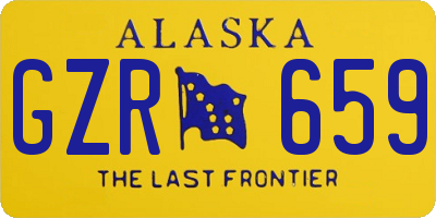 AK license plate GZR659