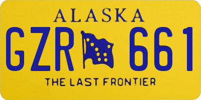 AK license plate GZR661