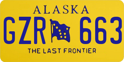 AK license plate GZR663