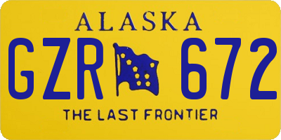 AK license plate GZR672