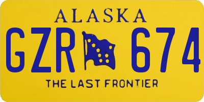 AK license plate GZR674