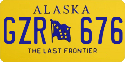 AK license plate GZR676