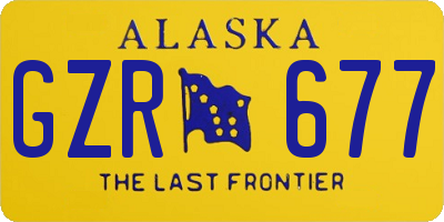 AK license plate GZR677