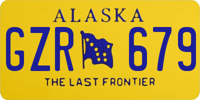 AK license plate GZR679