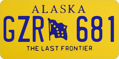 AK license plate GZR681