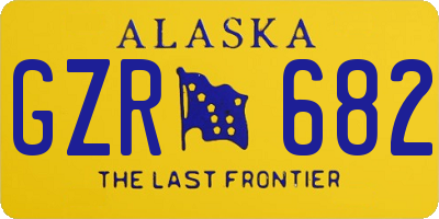 AK license plate GZR682