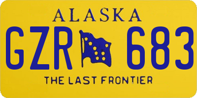 AK license plate GZR683