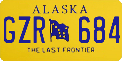 AK license plate GZR684