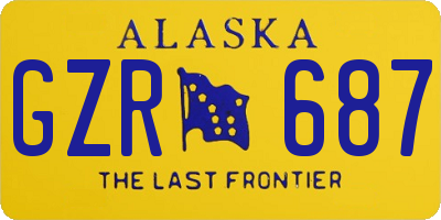 AK license plate GZR687