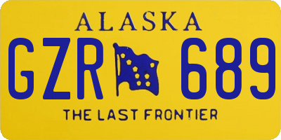 AK license plate GZR689