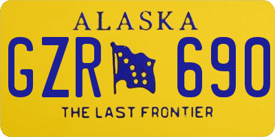 AK license plate GZR690