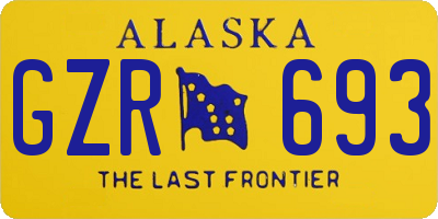 AK license plate GZR693