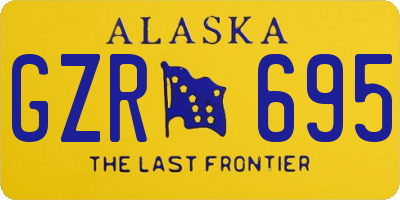 AK license plate GZR695