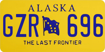 AK license plate GZR696