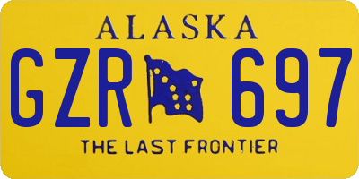 AK license plate GZR697