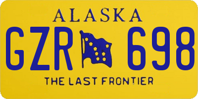 AK license plate GZR698