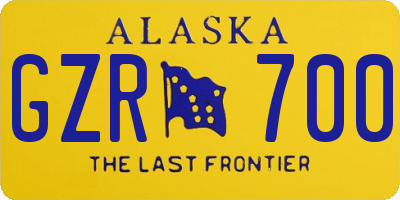 AK license plate GZR700