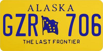 AK license plate GZR706