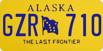 AK license plate GZR710