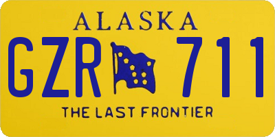 AK license plate GZR711