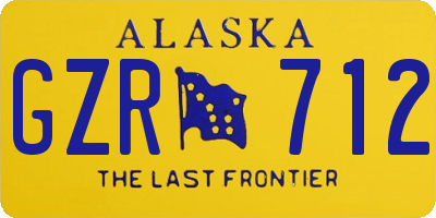 AK license plate GZR712