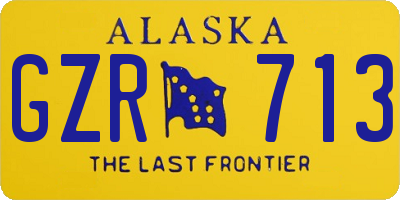 AK license plate GZR713