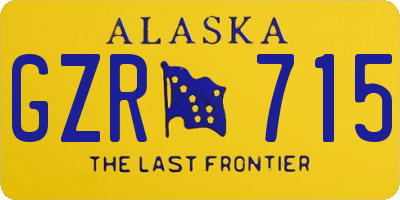 AK license plate GZR715