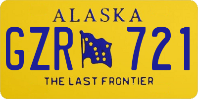 AK license plate GZR721