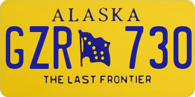 AK license plate GZR730